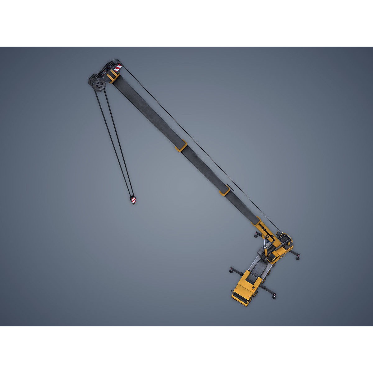 Mobile Crane - Low-Poly Game-Ready 3D Model - View 12