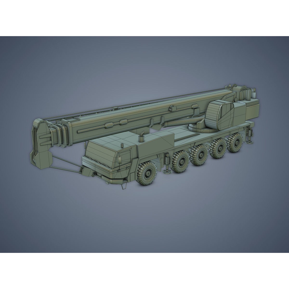 Mobile Crane - Low-Poly Game-Ready 3D Model - View 13