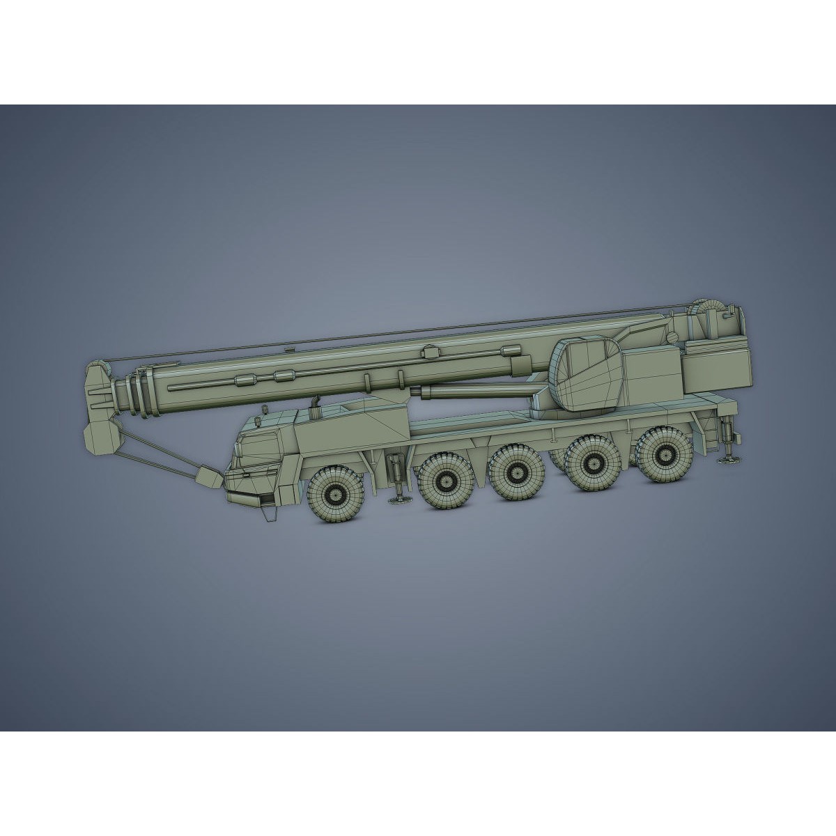 Mobile Crane - Low-Poly Game-Ready 3D Model - View 15