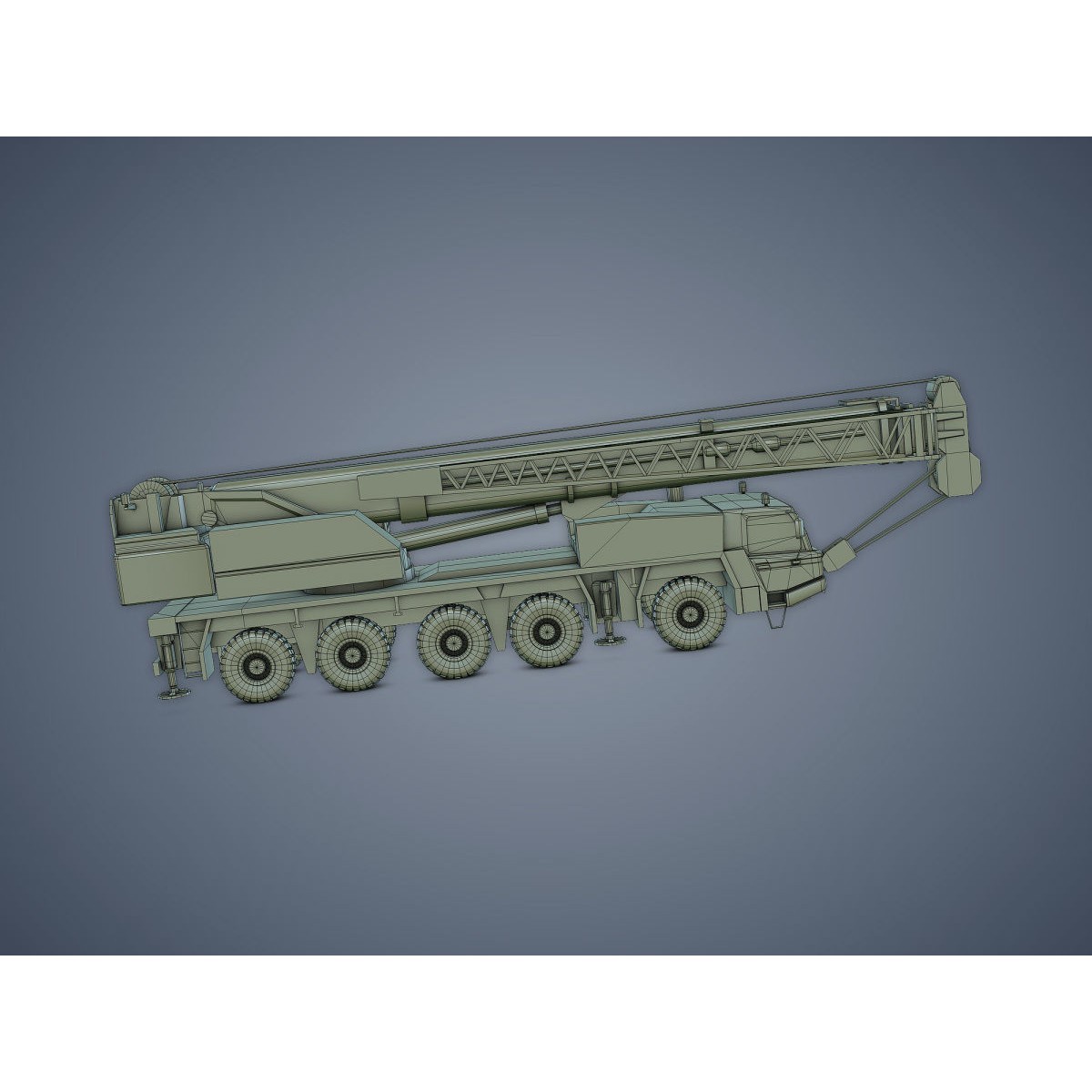 Mobile Crane - Low-Poly Game-Ready 3D Model - View 16
