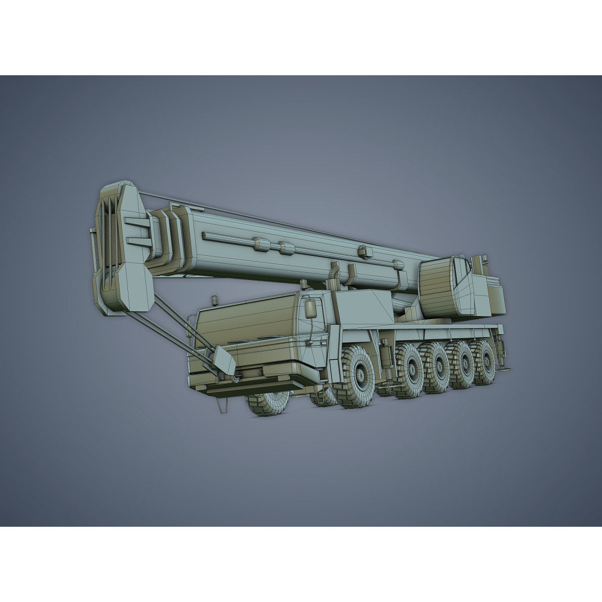 Mobile Crane - Low-Poly Game-Ready 3D Model - View 19