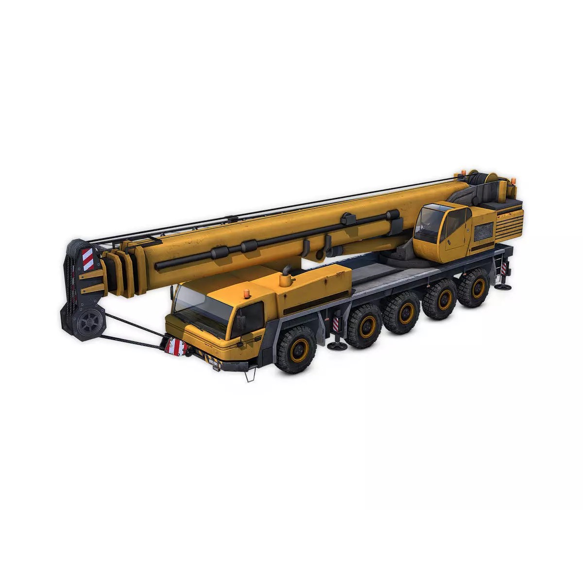 Mobile Crane - Low-Poly Game-Ready 3D Model - View 2