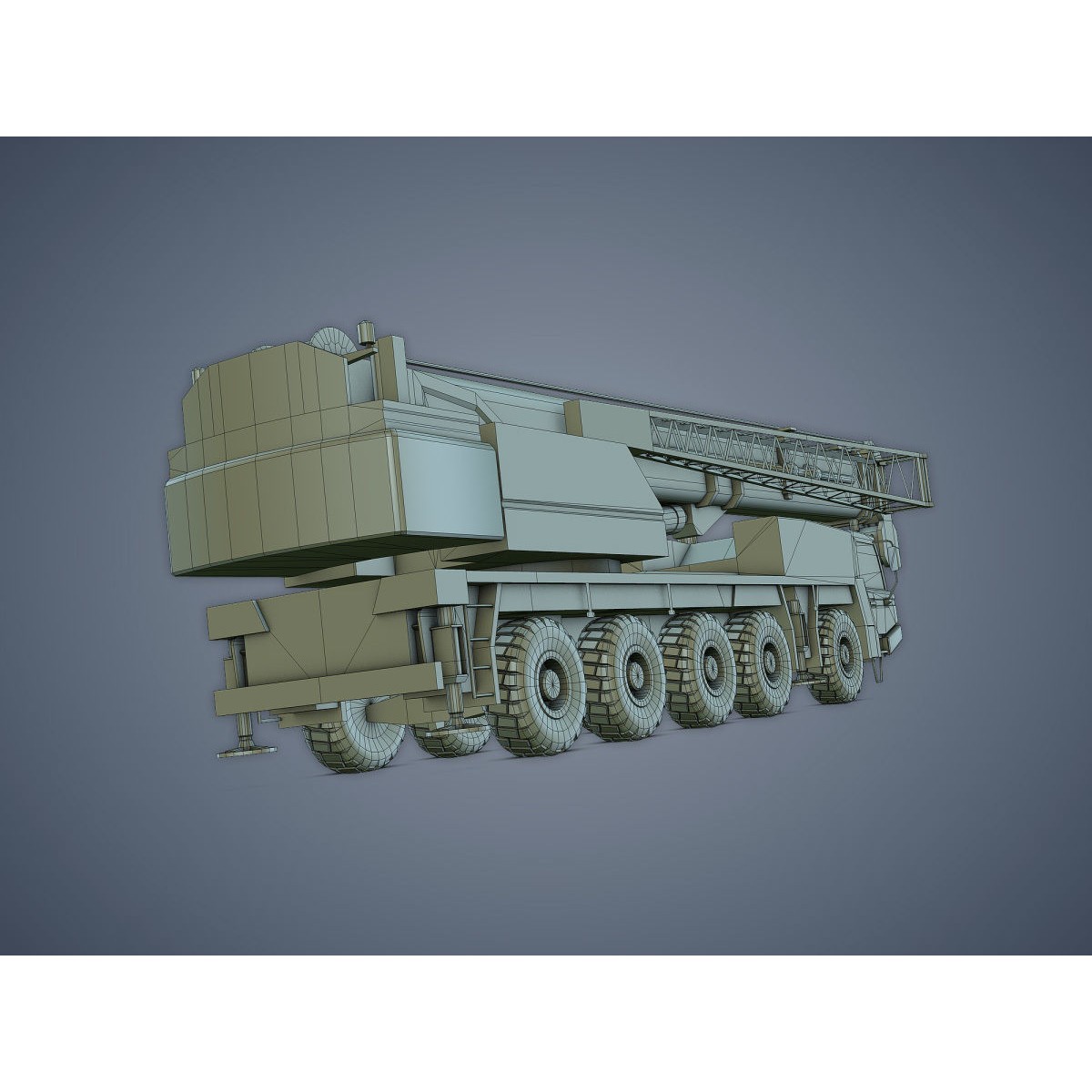 Mobile Crane - Low-Poly Game-Ready 3D Model - View 20