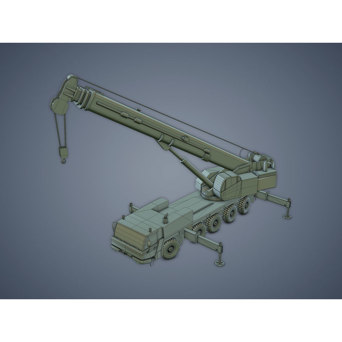 Mobile Crane - Low-Poly Game-Ready 3D Model - View 21