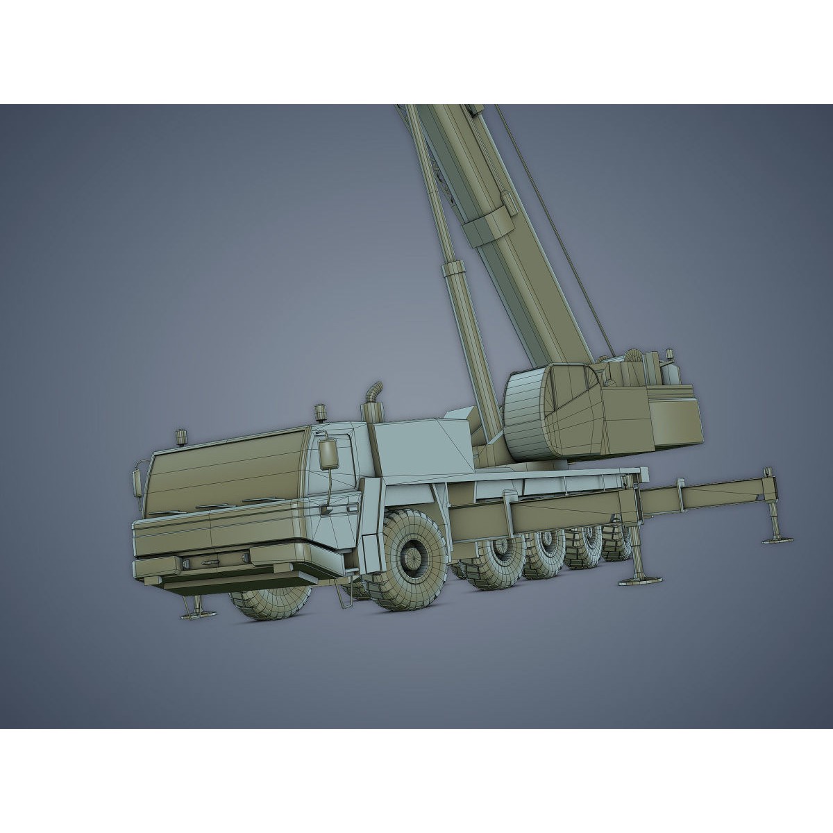 Mobile Crane - Low-Poly Game-Ready 3D Model - View 22