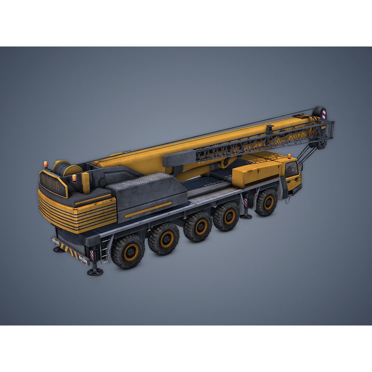 Mobile Crane - Low-Poly Game-Ready 3D Model - View 3