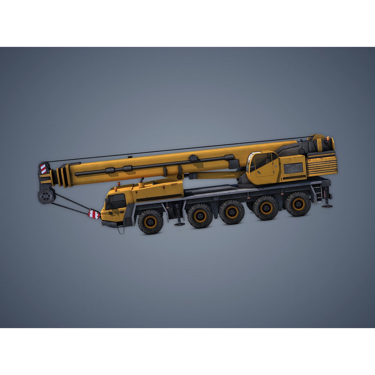 Mobile Crane - Low-Poly Game-Ready 3D Model - View 4