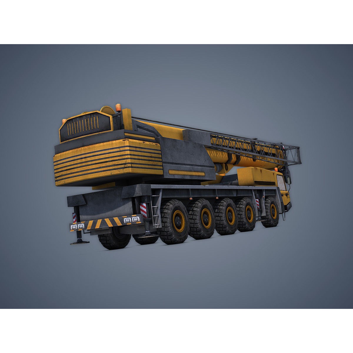 Mobile Crane - Low-Poly Game-Ready 3D Model - View 9