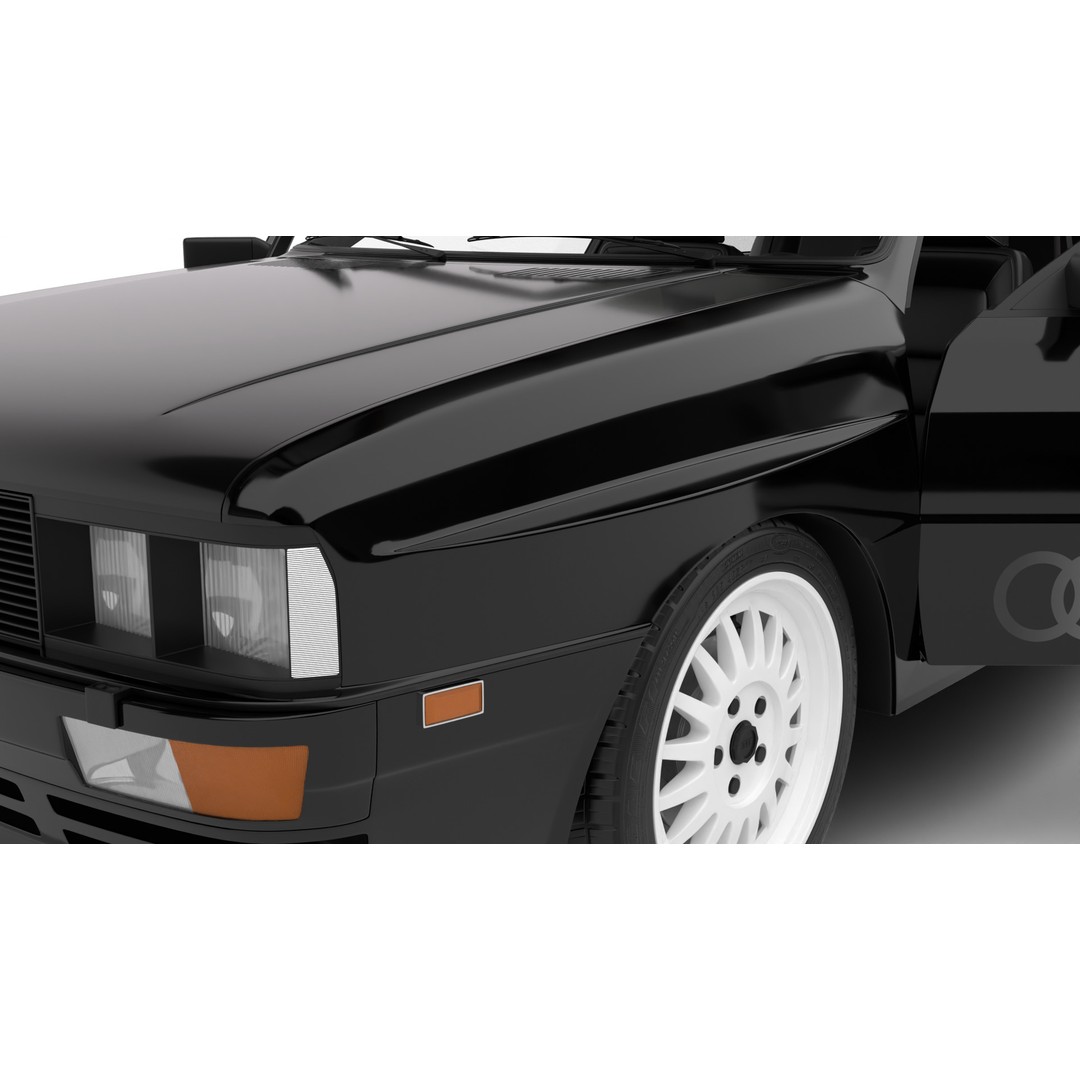 Audi Quattro UR 1980 3D Model – High Poly Rigged Vehicle, FBX, OBJ - View 13