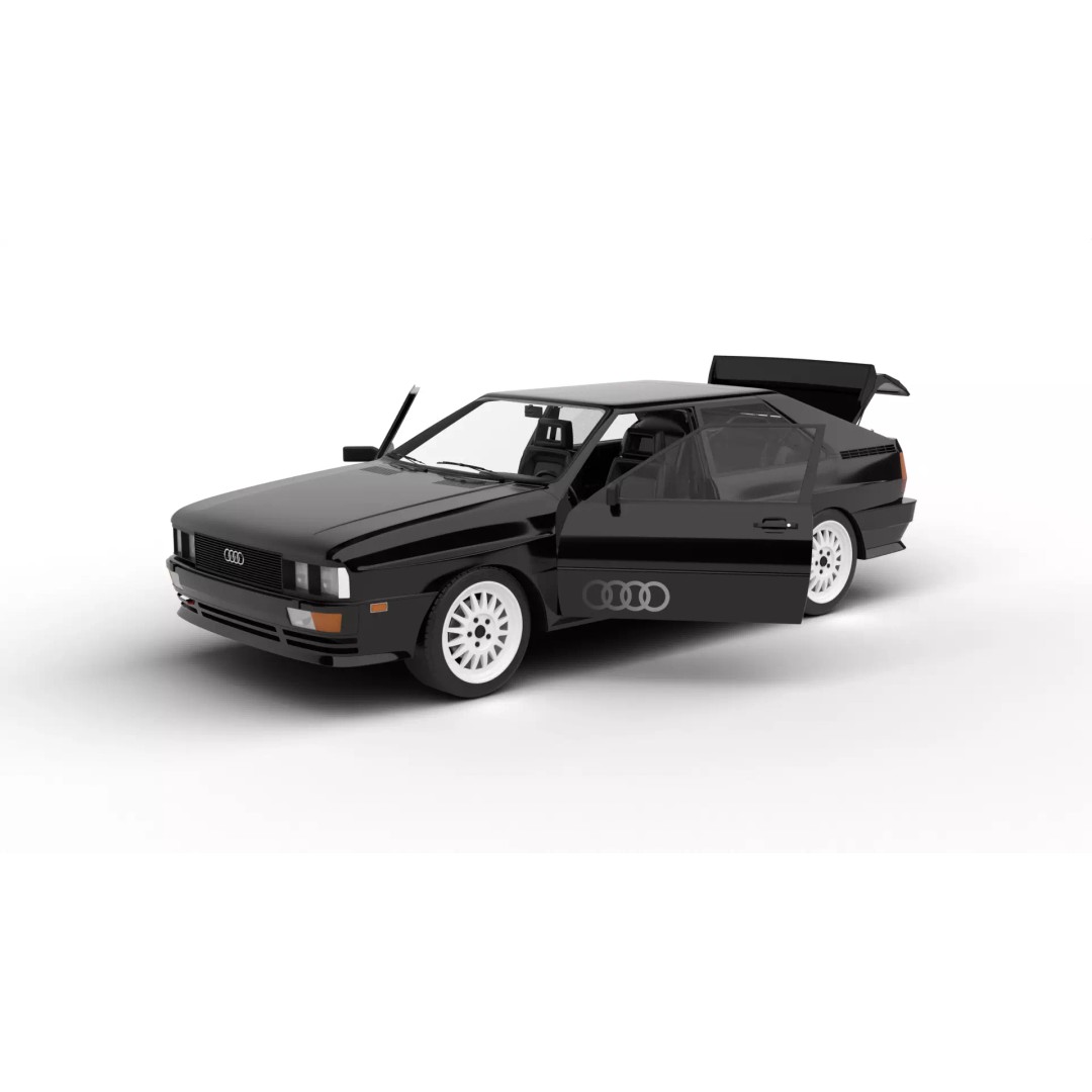 Audi Quattro UR 1980 3D Model – High Poly Rigged Vehicle, FBX, OBJ - View 2