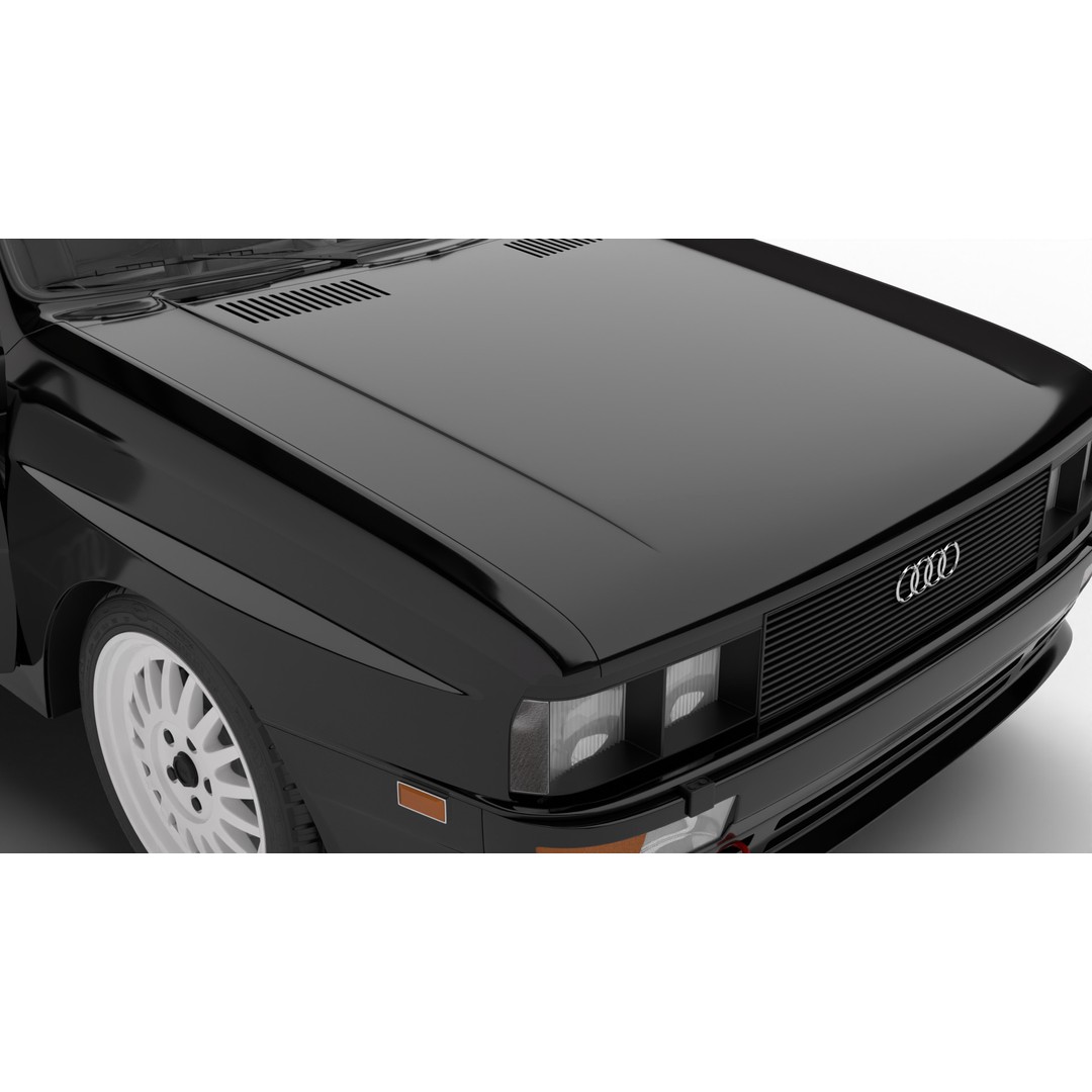 Audi Quattro UR 1980 3D Model – High Poly Rigged Vehicle, FBX, OBJ - View 23