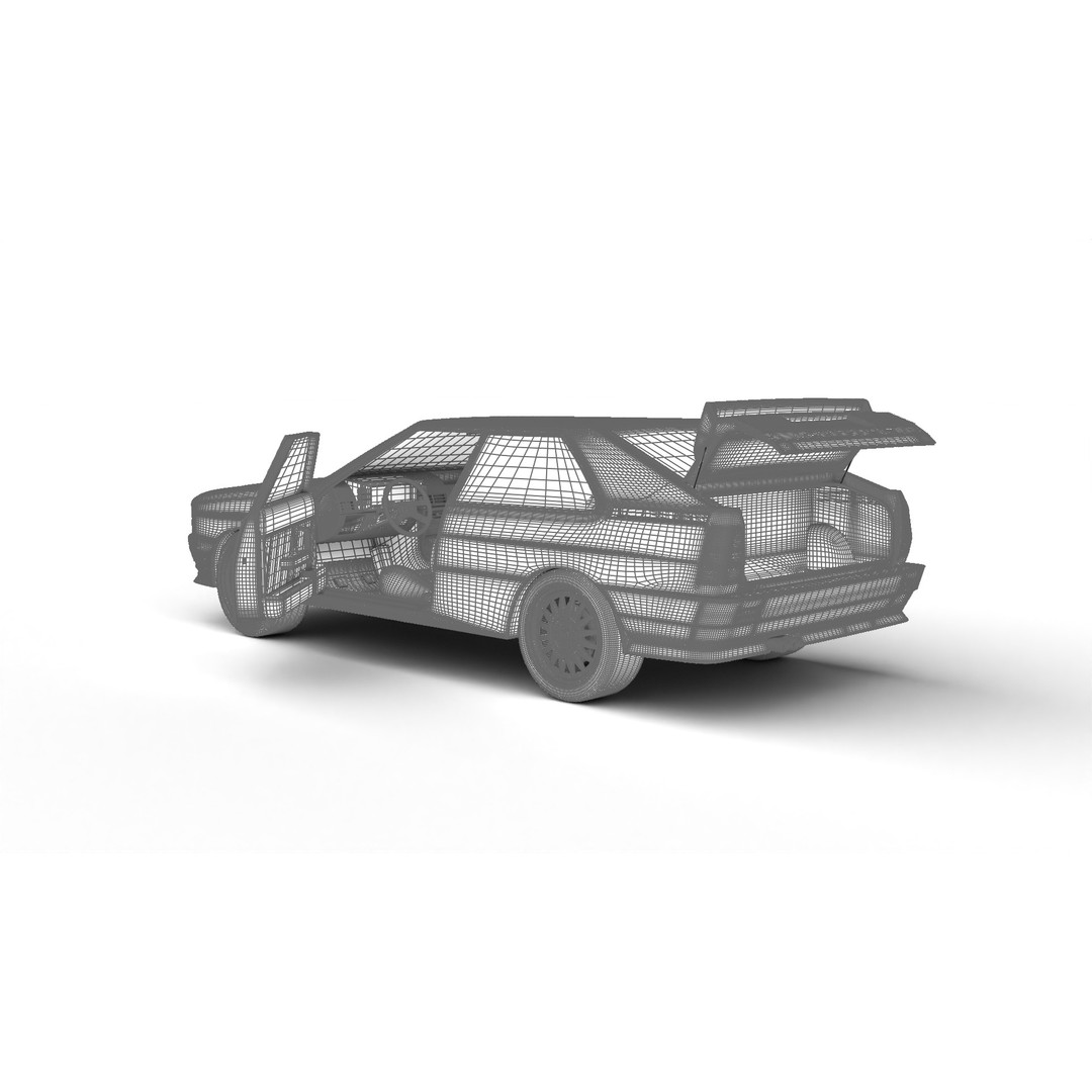 Audi Quattro UR 1980 3D Model – High Poly Rigged Vehicle, FBX, OBJ - View 27
