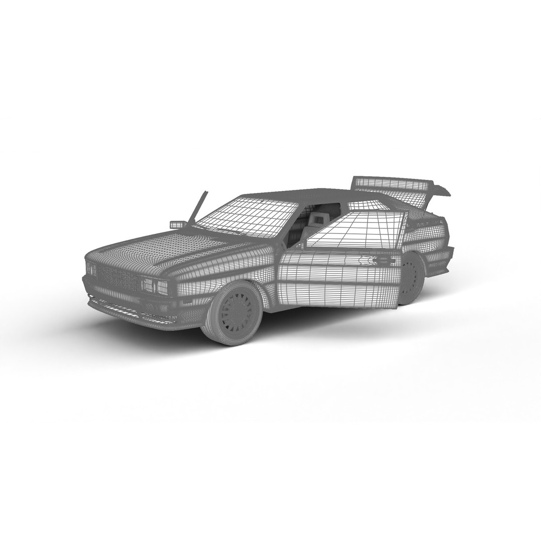 Audi Quattro UR 1980 3D Model – High Poly Rigged Vehicle, FBX, OBJ - View 28