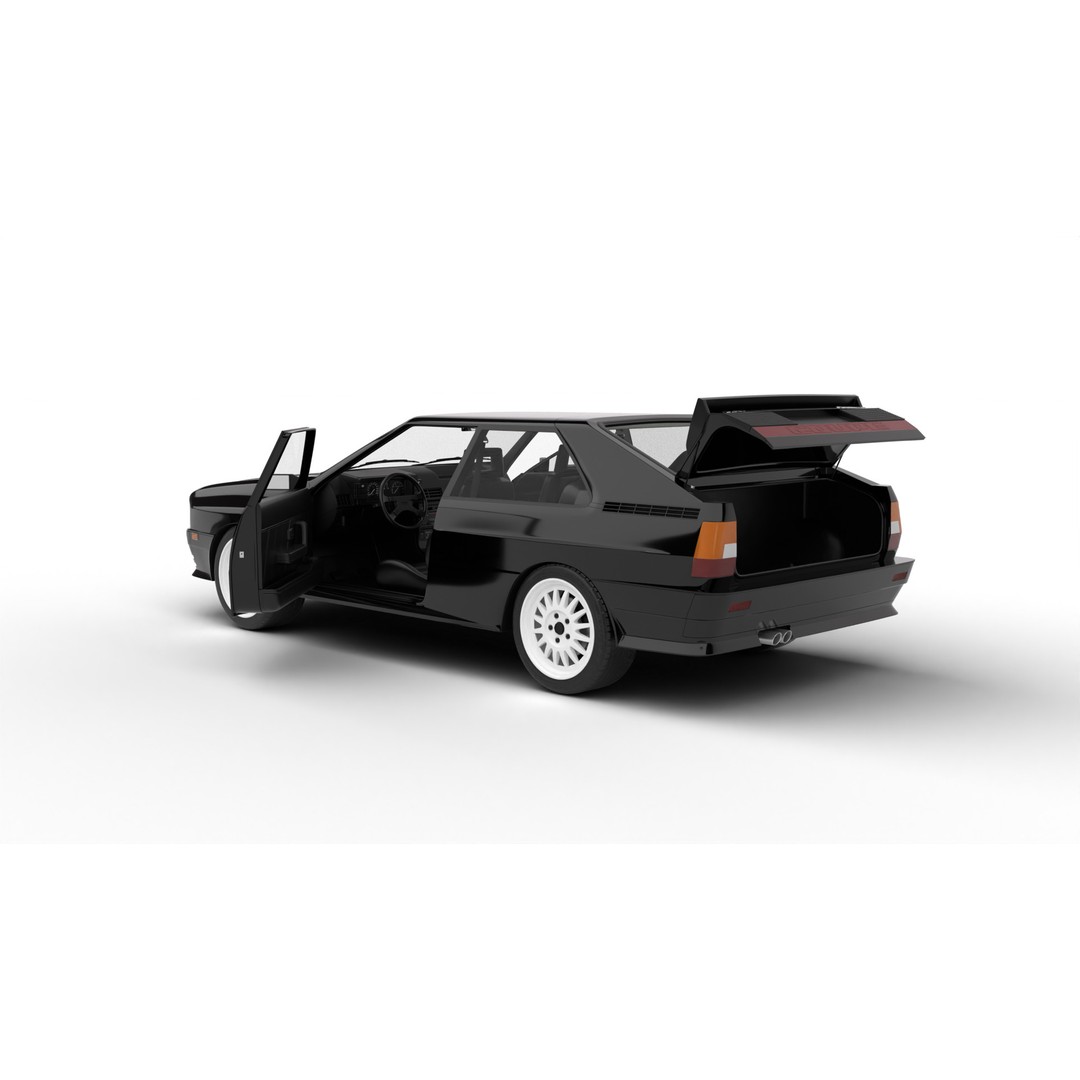 Audi Quattro UR 1980 3D Model – High Poly Rigged Vehicle, FBX, OBJ - View 3