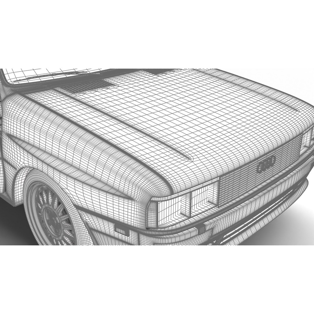 Audi Quattro UR 1980 3D Model – High Poly Rigged Vehicle, FBX, OBJ - View 38
