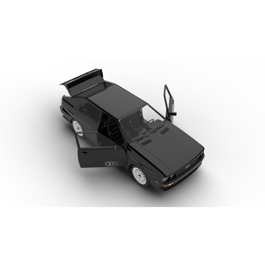 Audi Quattro UR 1980 3D Model – High Poly Rigged Vehicle, FBX, OBJ - View 4