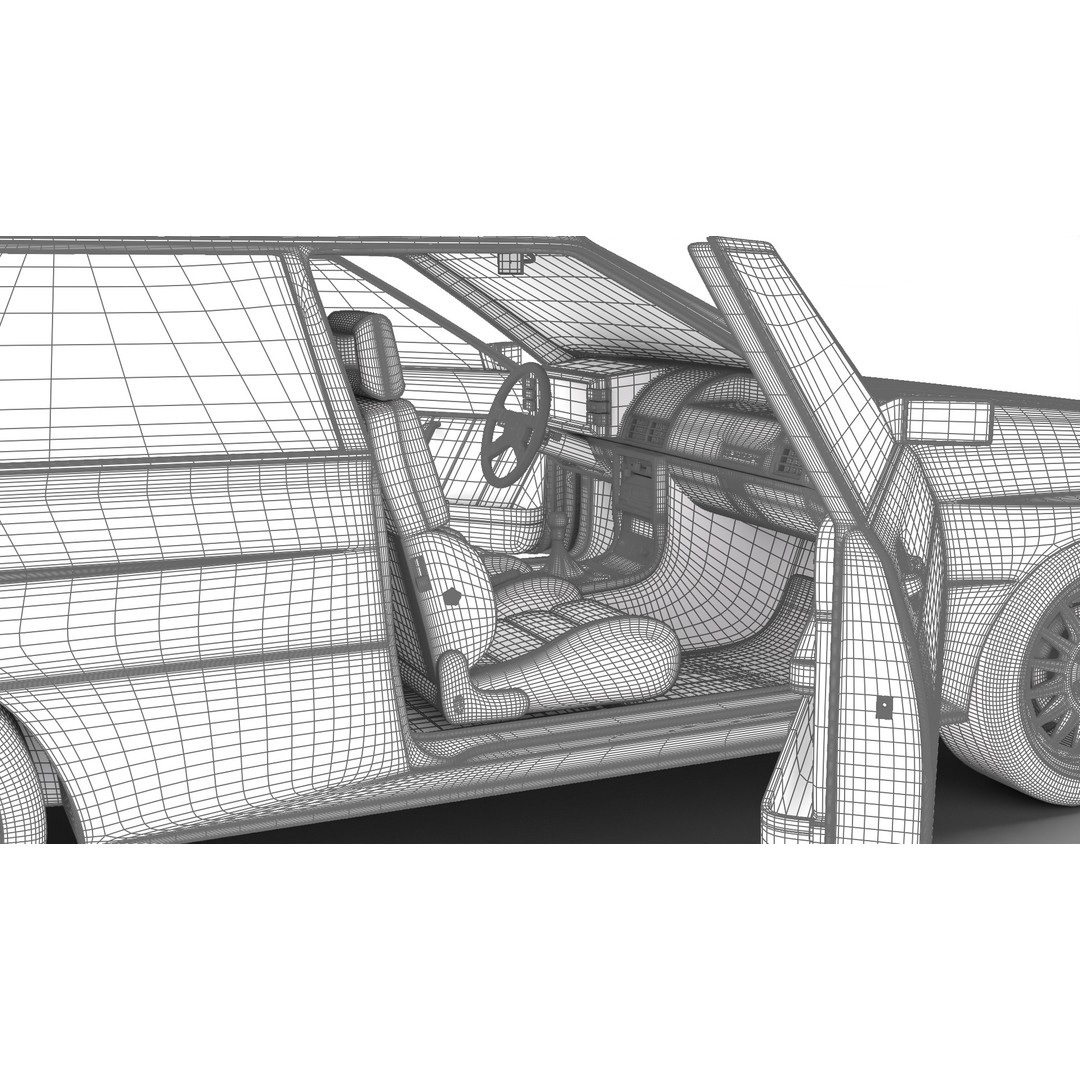 Audi Quattro UR 1980 3D Model – High Poly Rigged Vehicle, FBX, OBJ - View 47