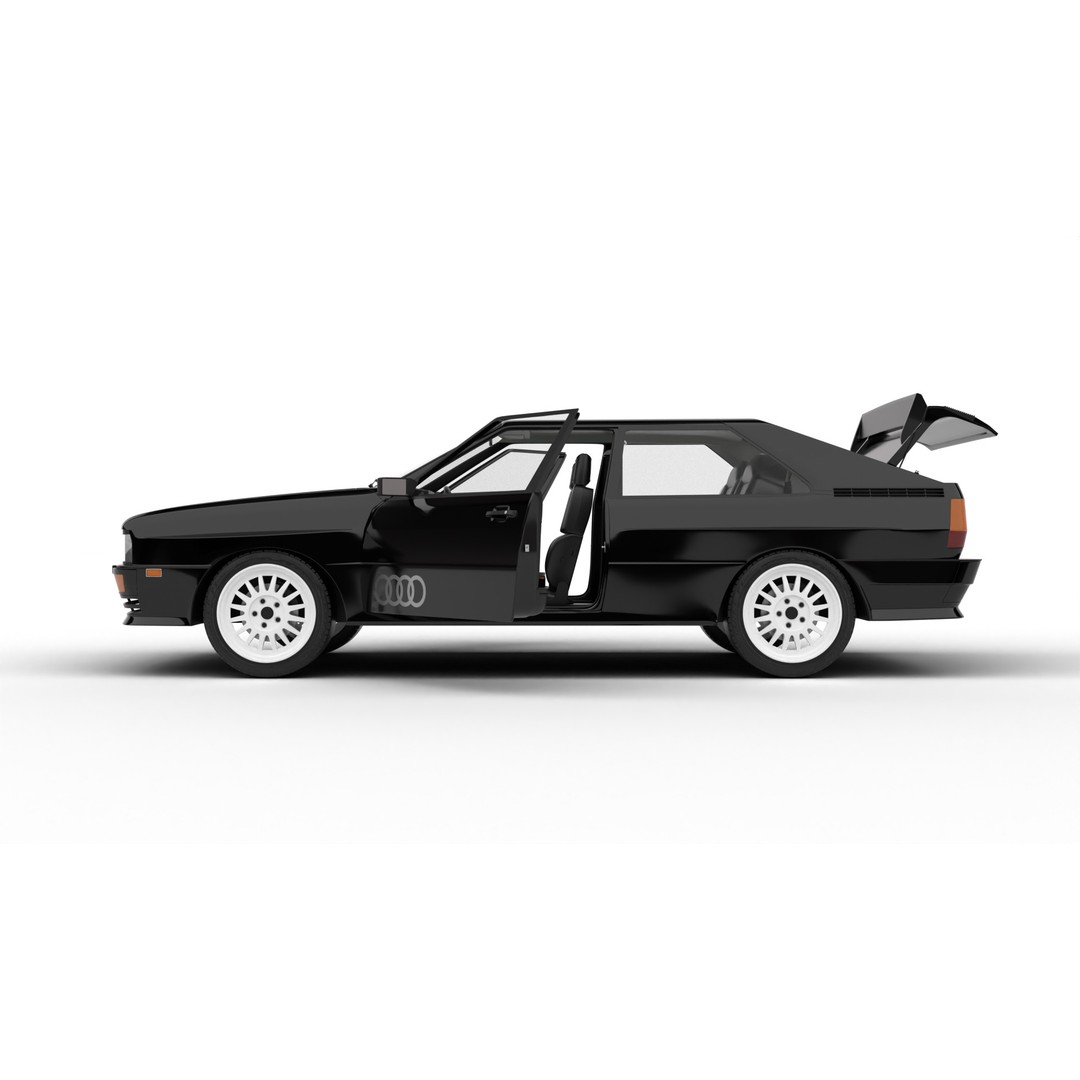 Audi Quattro UR 1980 3D Model – High Poly Rigged Vehicle, FBX, OBJ - View 8