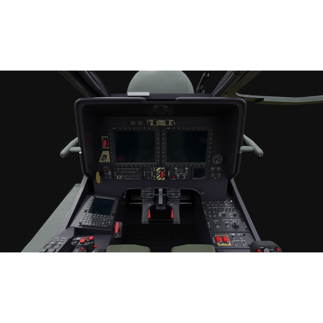 T129 ATAK 3D Model – High Poly Helicopter with PBR Textures, FBX - View 13