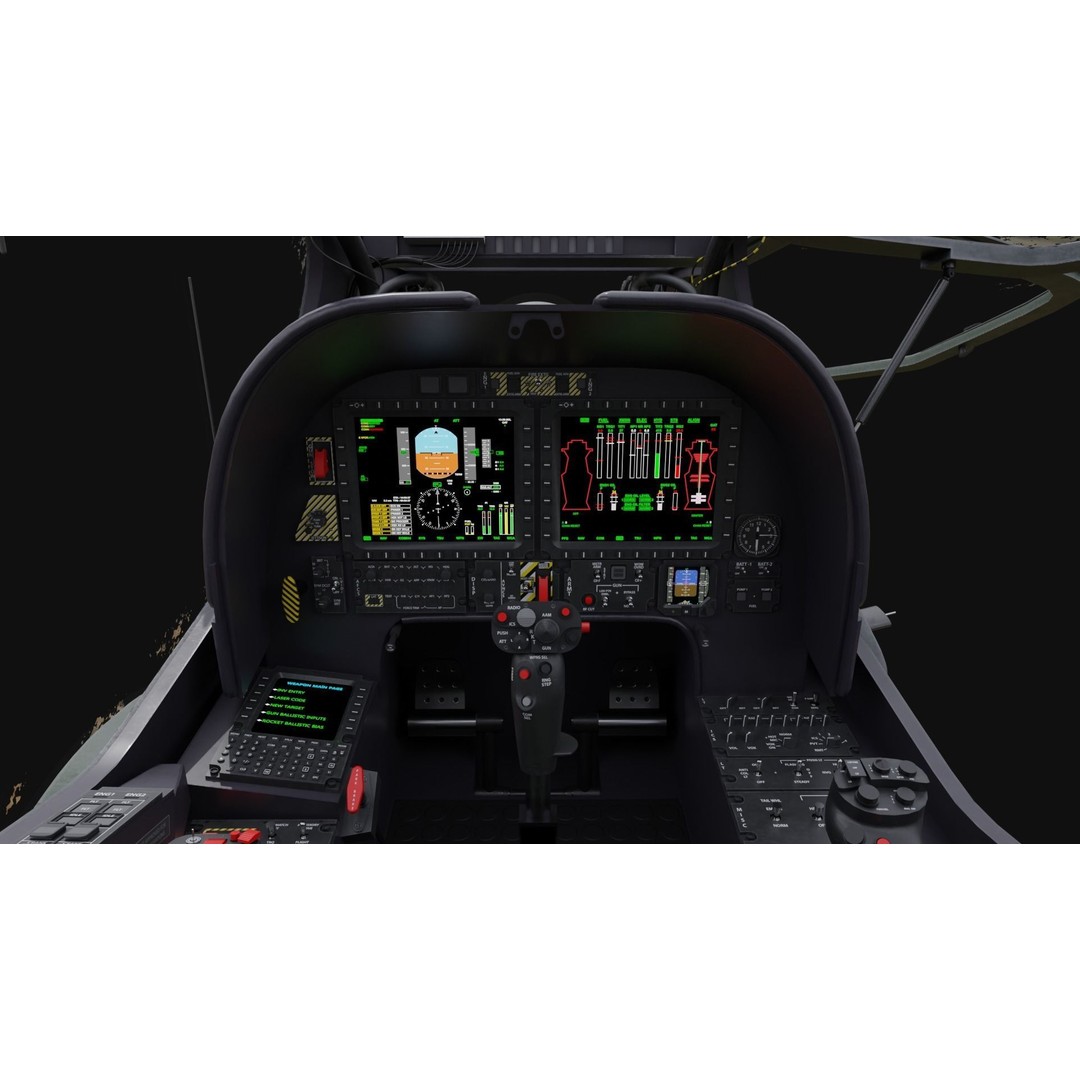 T129 ATAK 3D Model – High Poly Helicopter with PBR Textures, FBX - View 14