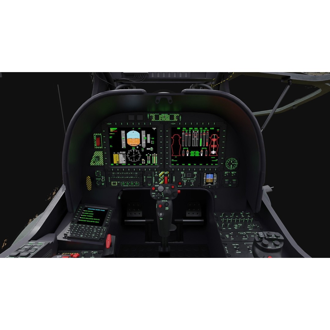 T129 ATAK 3D Model – High Poly Helicopter with PBR Textures, FBX - View 15