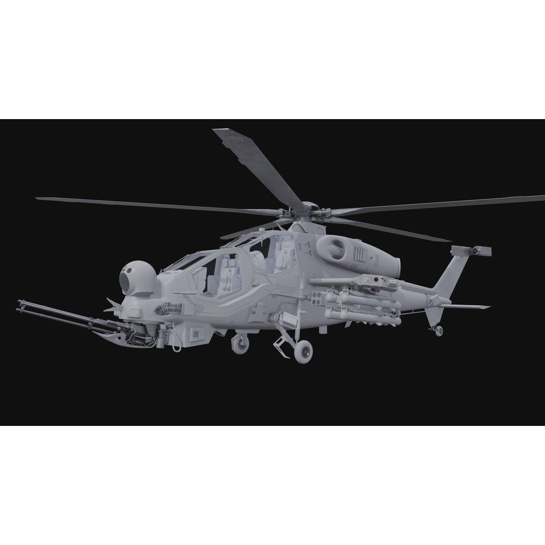 T129 ATAK 3D Model – High Poly Helicopter with PBR Textures, FBX - View 18