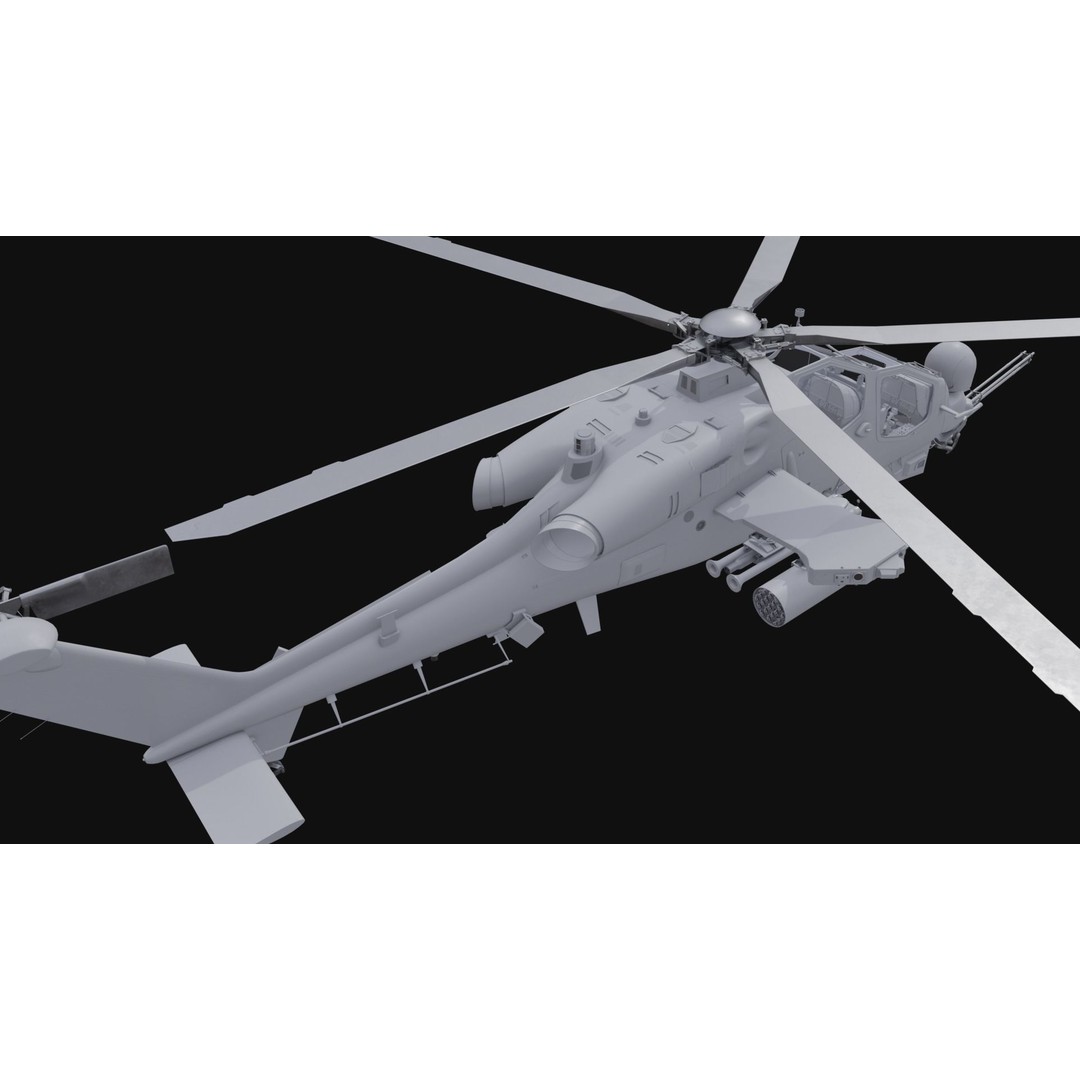 T129 ATAK 3D Model – High Poly Helicopter with PBR Textures, FBX - View 19