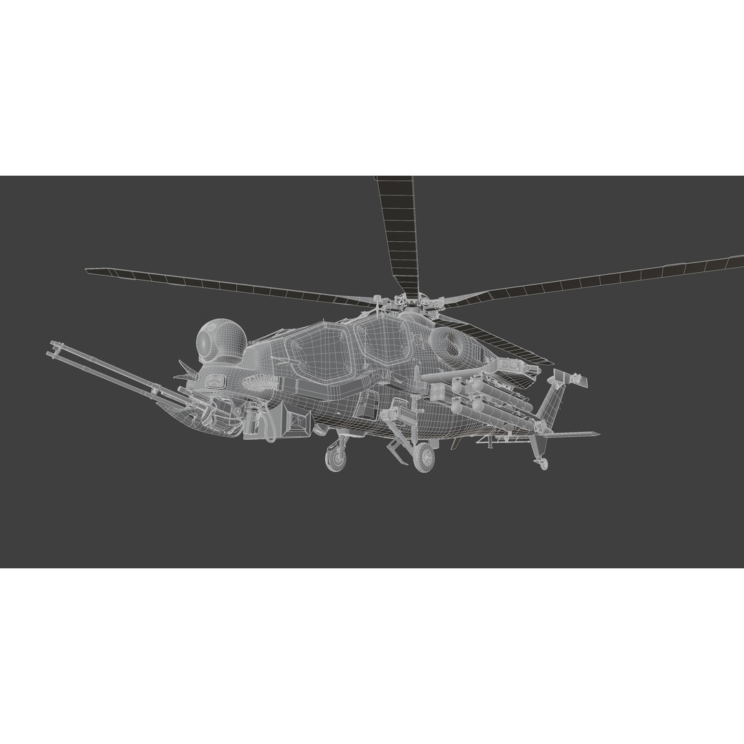 T129 ATAK 3D Model – High Poly Helicopter with PBR Textures, FBX - View 20