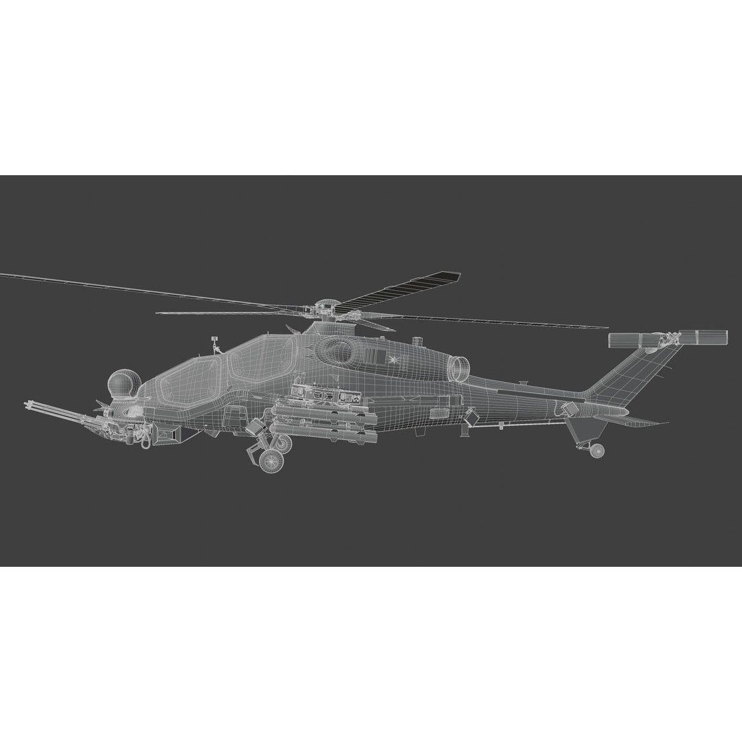 T129 ATAK 3D Model – High Poly Helicopter with PBR Textures, FBX - View 21