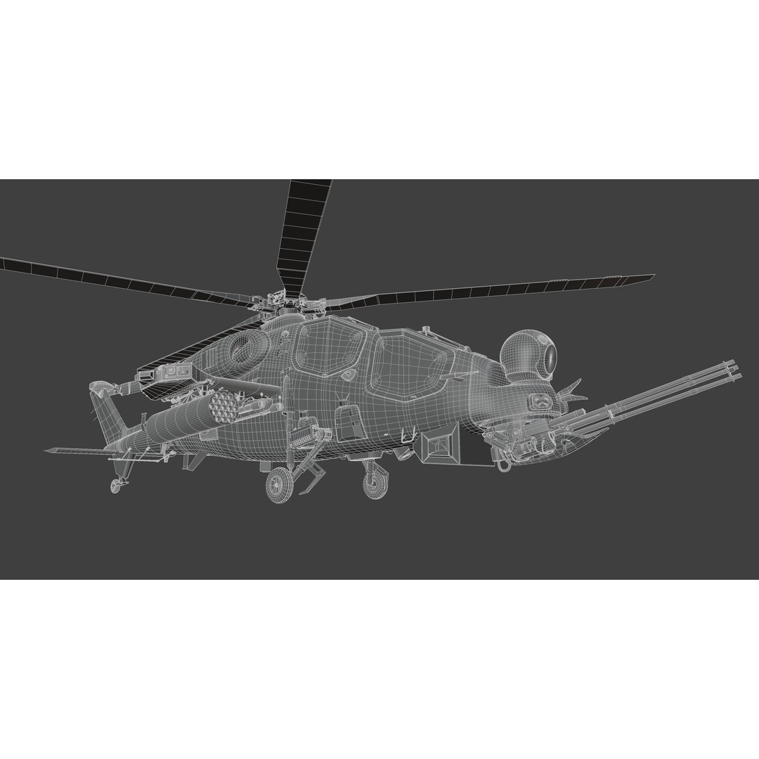 T129 ATAK 3D Model – High Poly Helicopter with PBR Textures, FBX - View 24
