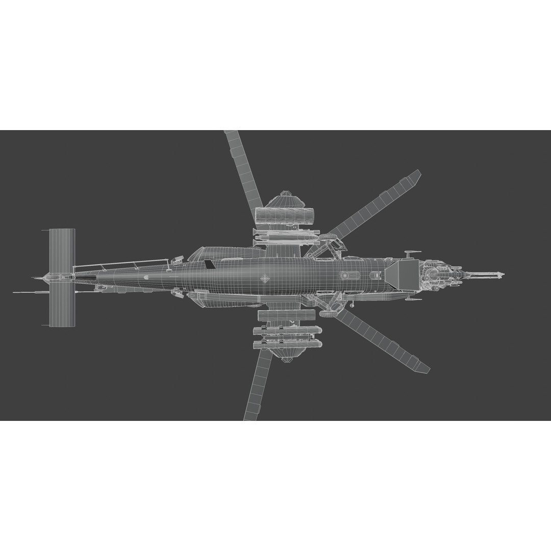 T129 ATAK 3D Model – High Poly Helicopter with PBR Textures, FBX - View 25
