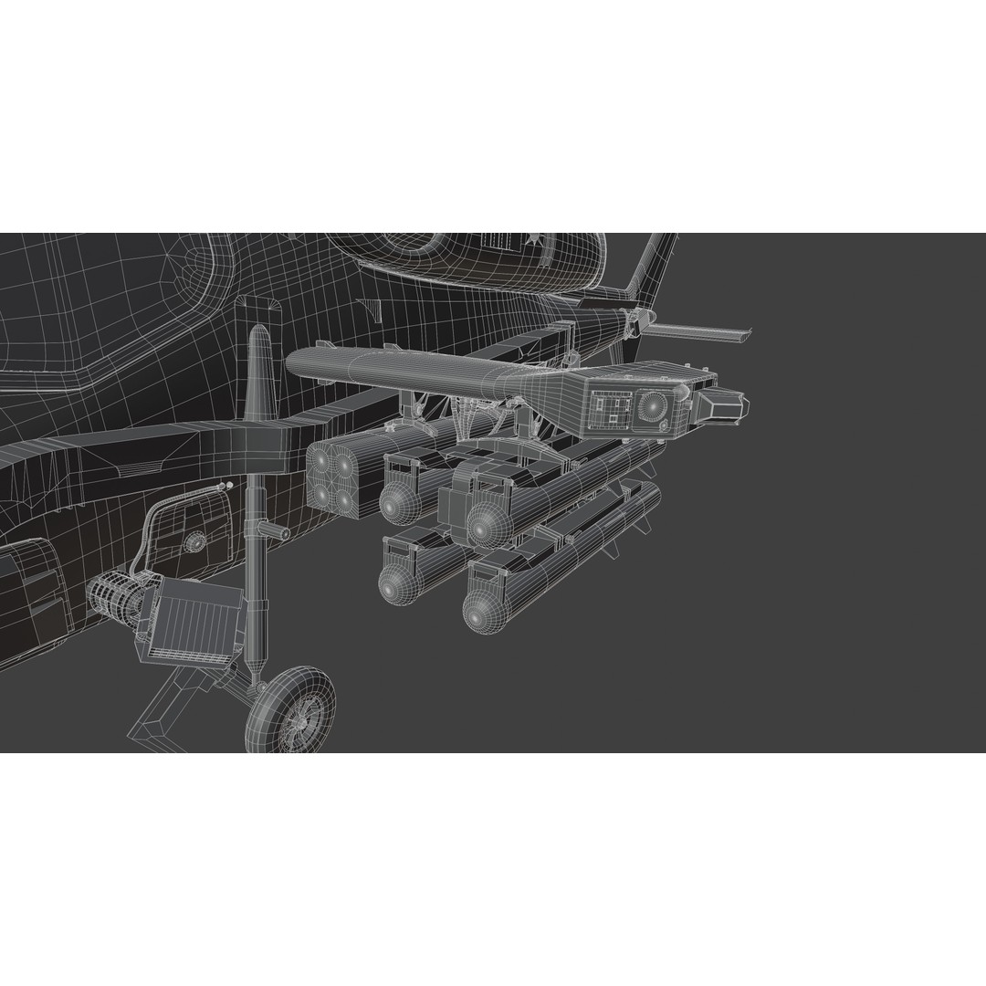 T129 ATAK 3D Model – High Poly Helicopter with PBR Textures, FBX - View 28