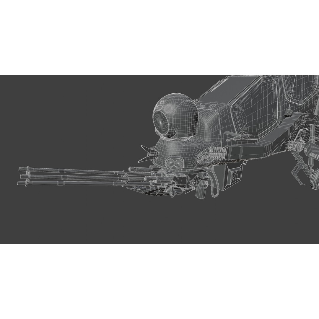 T129 ATAK 3D Model – High Poly Helicopter with PBR Textures, FBX - View 31