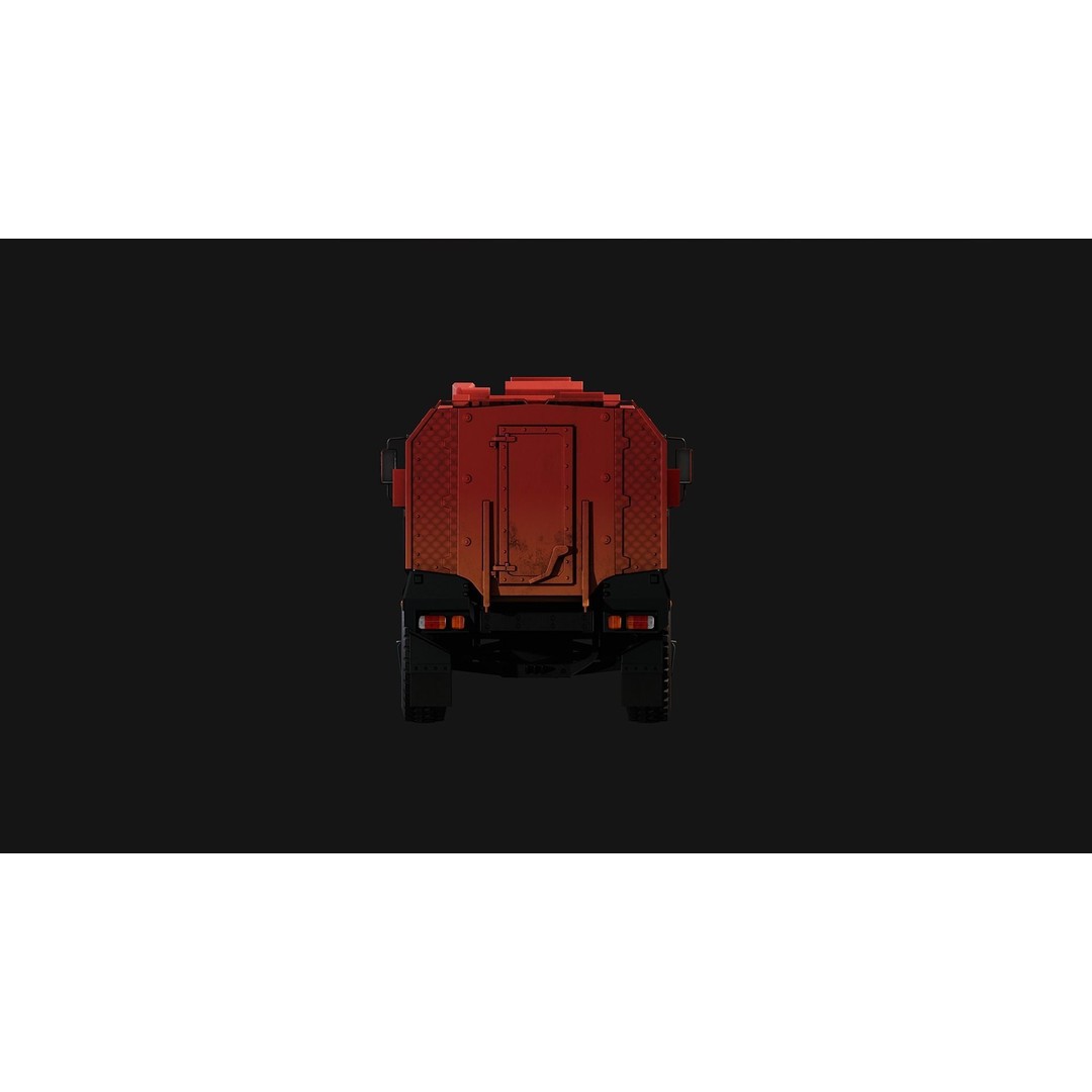 Military Truck 3D Model – Low Poly Game Asset, FBX, PBR Textures - View 11
