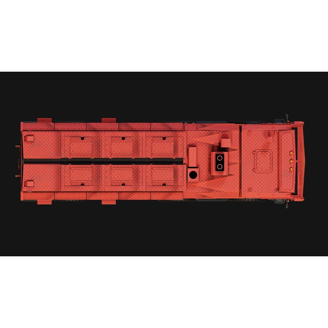 Military Truck 3D Model – Low Poly Game Asset, FBX, PBR Textures - View 8