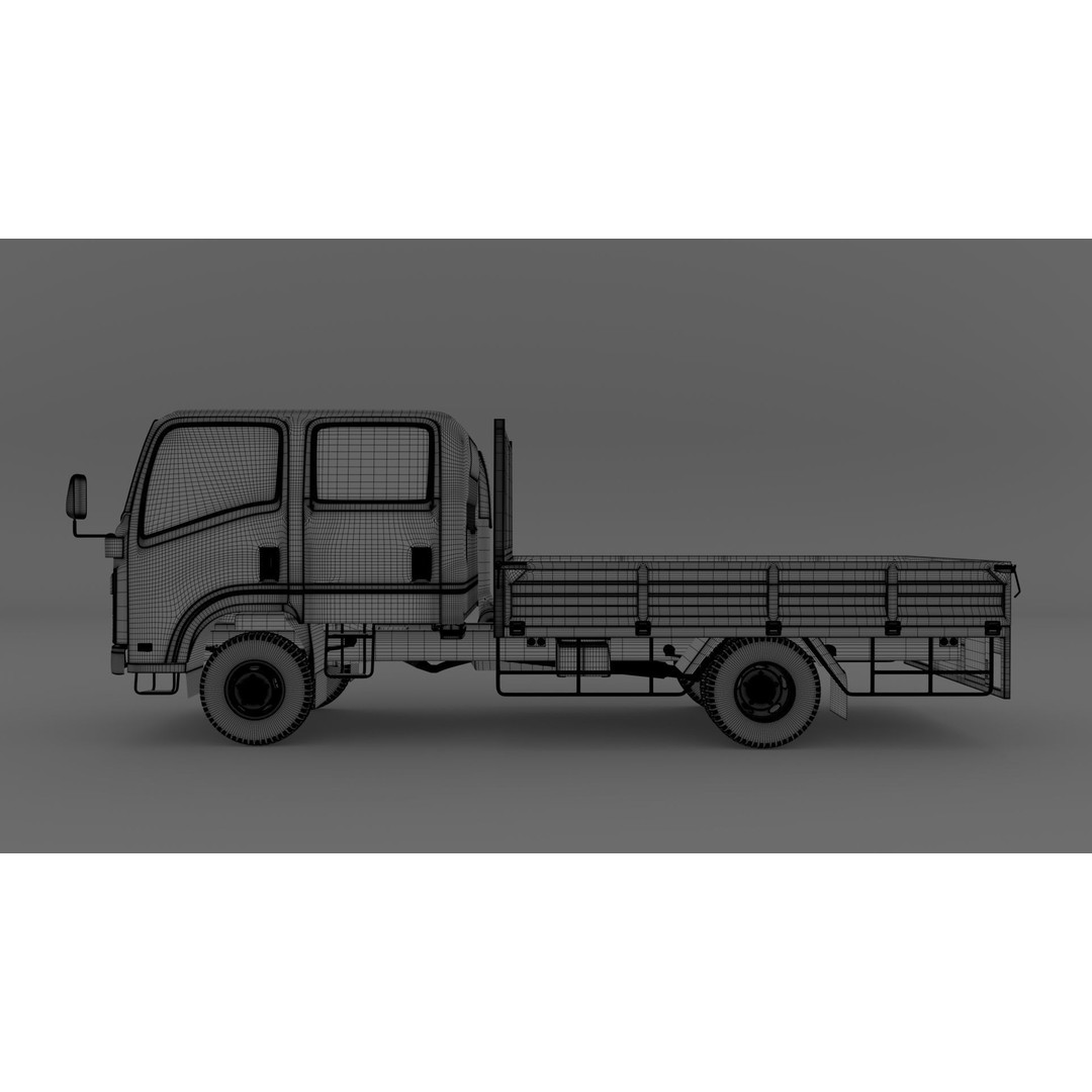ISUZU ELF Light Cargo Truck 3D Model – High Poly PBR Asset, Blender, FBX, OBJ - View 18