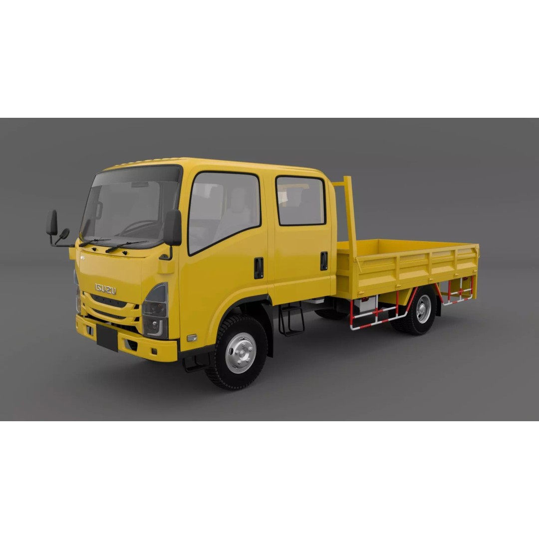 ISUZU ELF Light Cargo Truck 3D Model – High Poly PBR Asset, Blender, FBX, OBJ - View 2