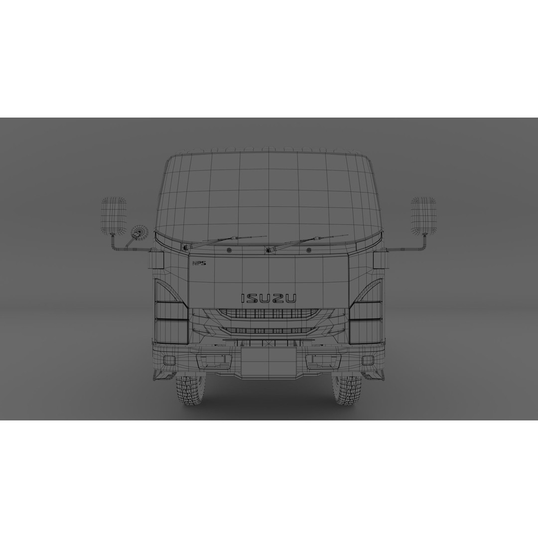 ISUZU ELF Light Cargo Truck 3D Model – High Poly PBR Asset, Blender, FBX, OBJ - View 29