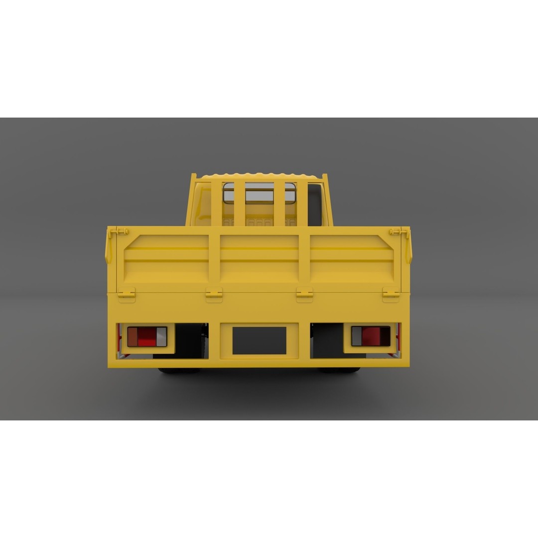 ISUZU ELF Light Cargo Truck 3D Model – High Poly PBR Asset, Blender, FBX, OBJ - View 5