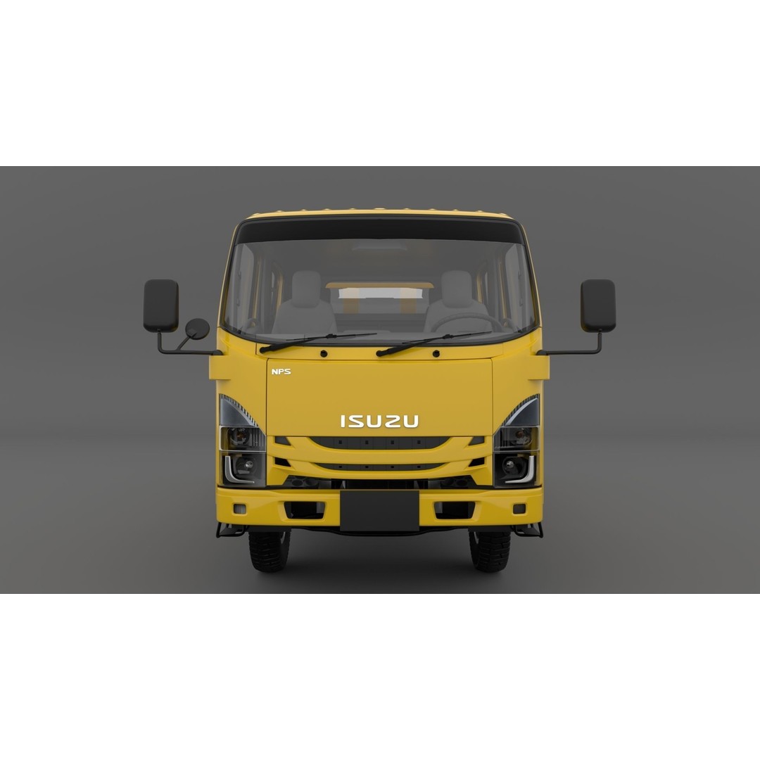 ISUZU ELF Light Cargo Truck 3D Model – High Poly PBR Asset, Blender, FBX, OBJ - View 9