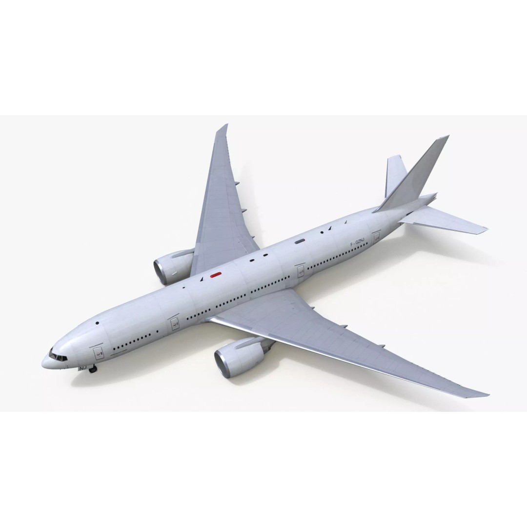 Boeing 777-200 3D Model – High Poly Aircraft, FBX, PBR Textures - View 10