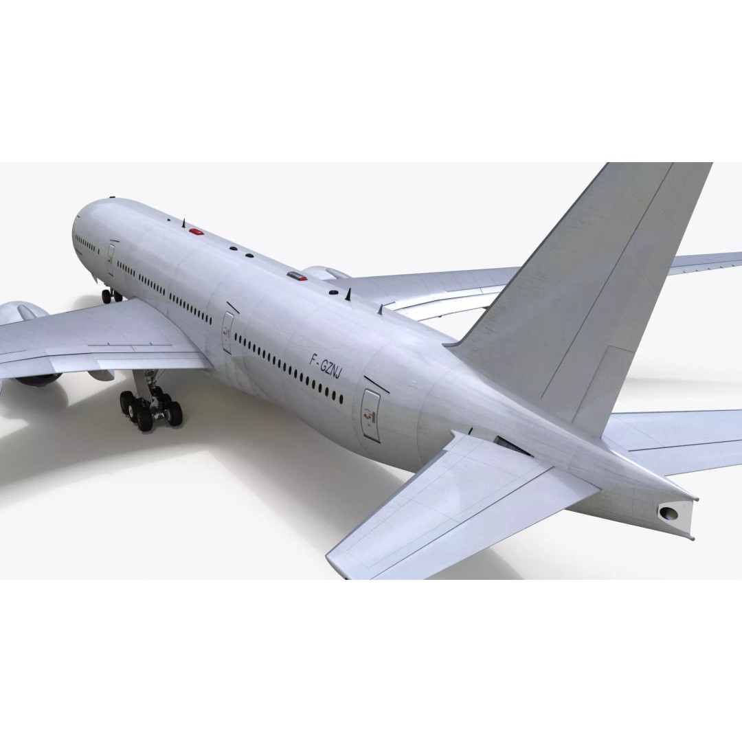Boeing 777-200 3D Model – High Poly Aircraft, FBX, PBR Textures - View 12