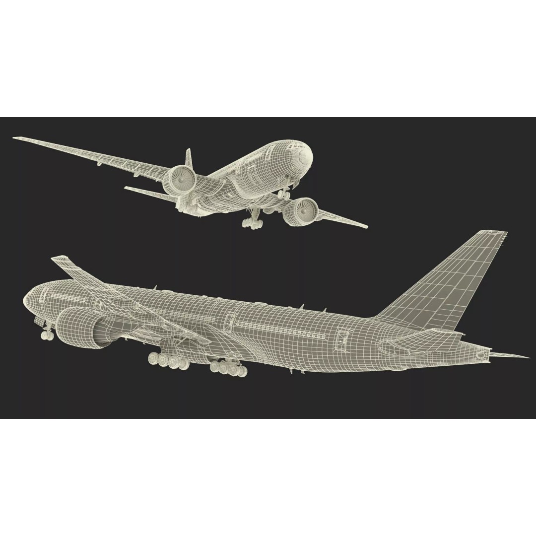 Boeing 777-200 3D Model – High Poly Aircraft, FBX, PBR Textures - View 29