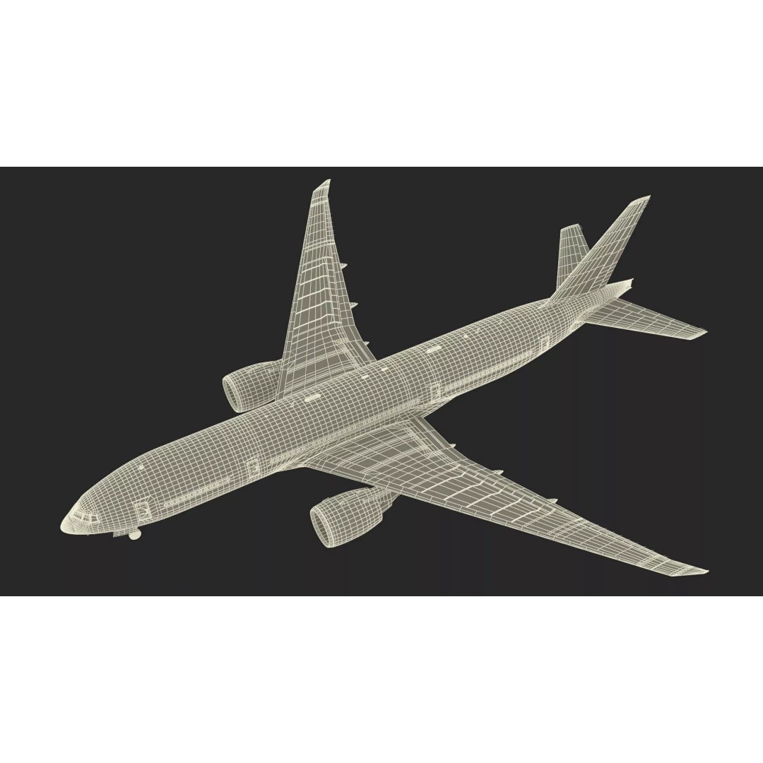 Boeing 777-200 3D Model – High Poly Aircraft, FBX, PBR Textures - View 30