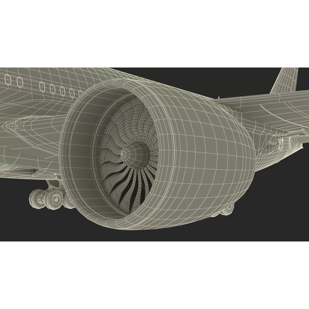 Boeing 777-200 3D Model – High Poly Aircraft, FBX, PBR Textures - View 36