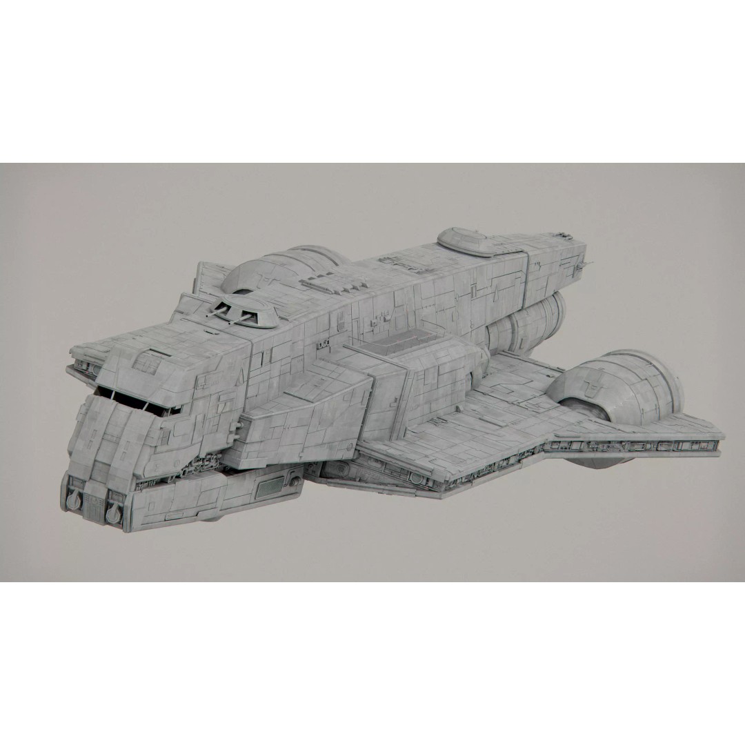 Gozanti-class Imperial Cruiser 3D Model – PBR Game Asset, Blender - View 2