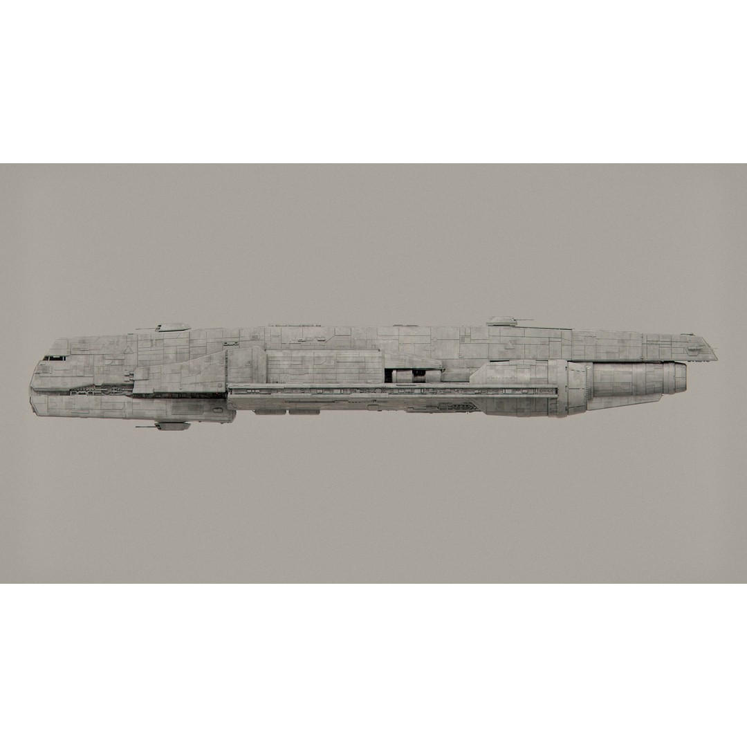 Gozanti-class Imperial Cruiser 3D Model – PBR Game Asset, Blender - View 6