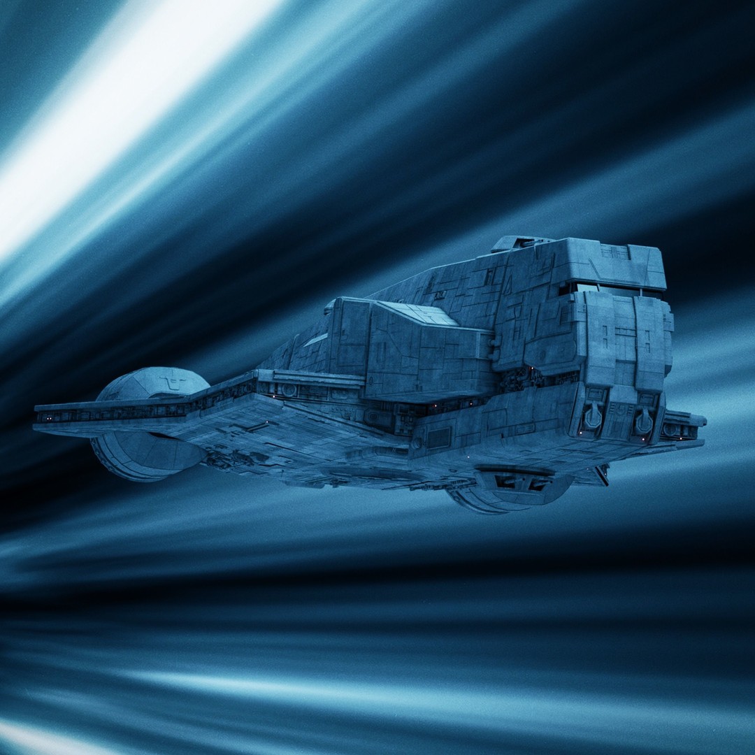Gozanti-class Imperial Cruiser 3D Model – PBR Game Asset, Blender - View 8