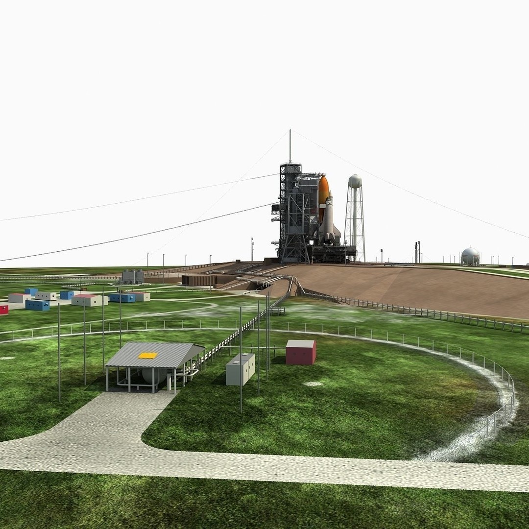 Kennedy Space Center Launch Complex 39-A 3D Model – High-Detail Game Asset, FBX, OBJ - View 11