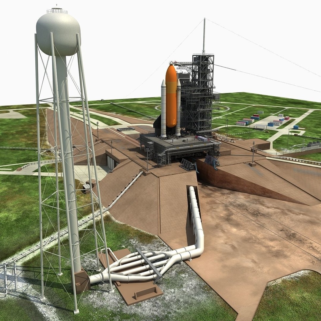 Kennedy Space Center Launch Complex 39-A 3D Model – High-Detail Game Asset, FBX, OBJ - View 18